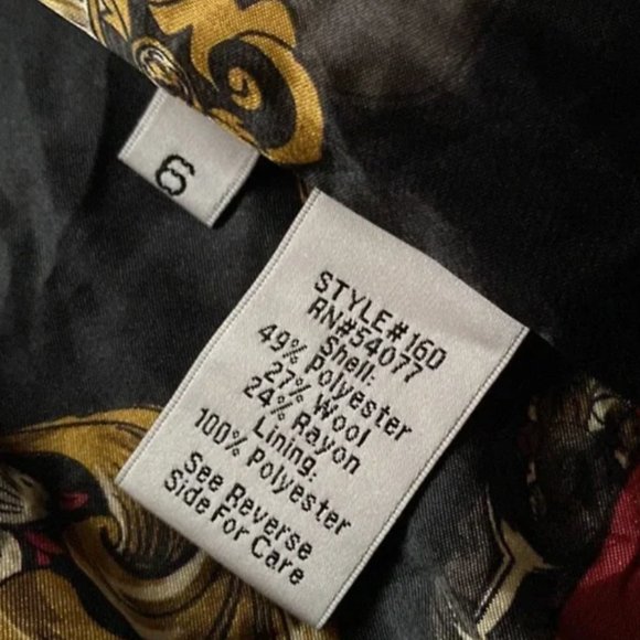 CAbi tuxedo style blazer jacket plaid with cool lining - Picture 5 of 14